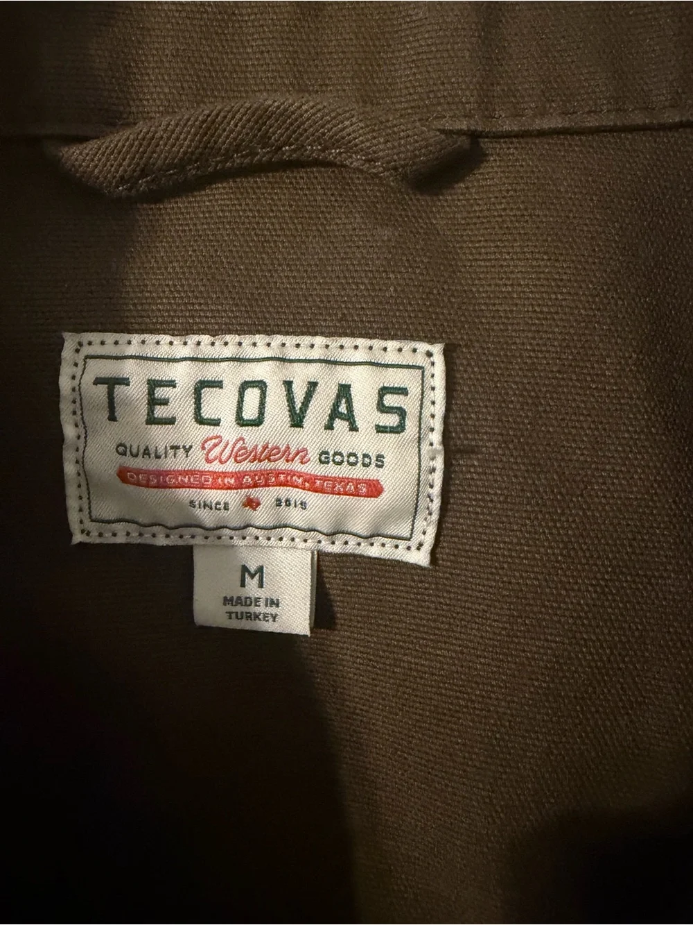 Tecovas Olive Brown Cotton Work Jacket